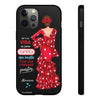 Funda de teléfono personalizable  - Modelo Macarena con frase  Para iPhone, Samsung Y Google Pixel