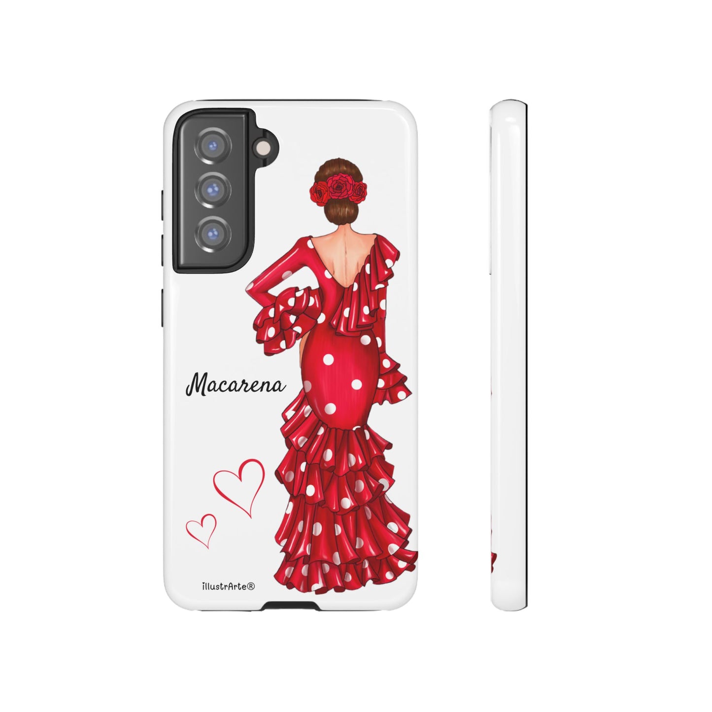 Funda de teléfono personalizada Macarena Blanco – para iPhone, Samsung, Pixel
