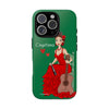 Funda de teléfono personalizable Cayetana fondo verde – para iPhone, Samsung, Pixel