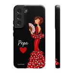 Personalised phone case flamenco dancer Pepa for Samsung Galaxy S22, gloss finish – illustrArte