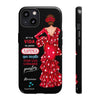 Funda de teléfono personalizable  - Modelo Macarena con frase  Para iPhone, Samsung Y Google Pixel