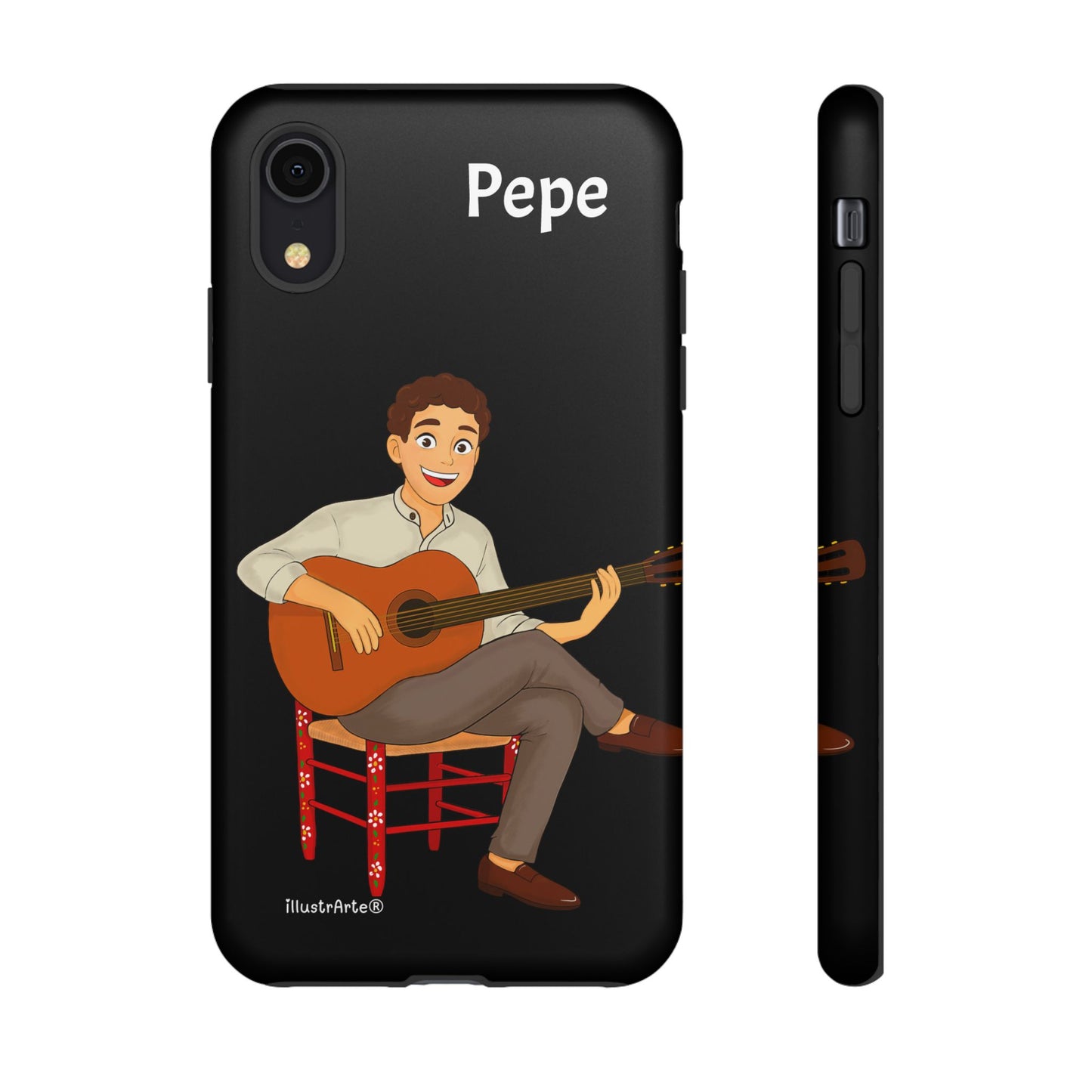 Funda de teléfono personalizada Pepe guitarrista – para iPhone, Samsung, Pixel