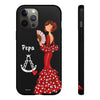 Funda de teléfono personalizable Pepa fondo negro Virgencita – para iPhone, Samsung, Pixel
