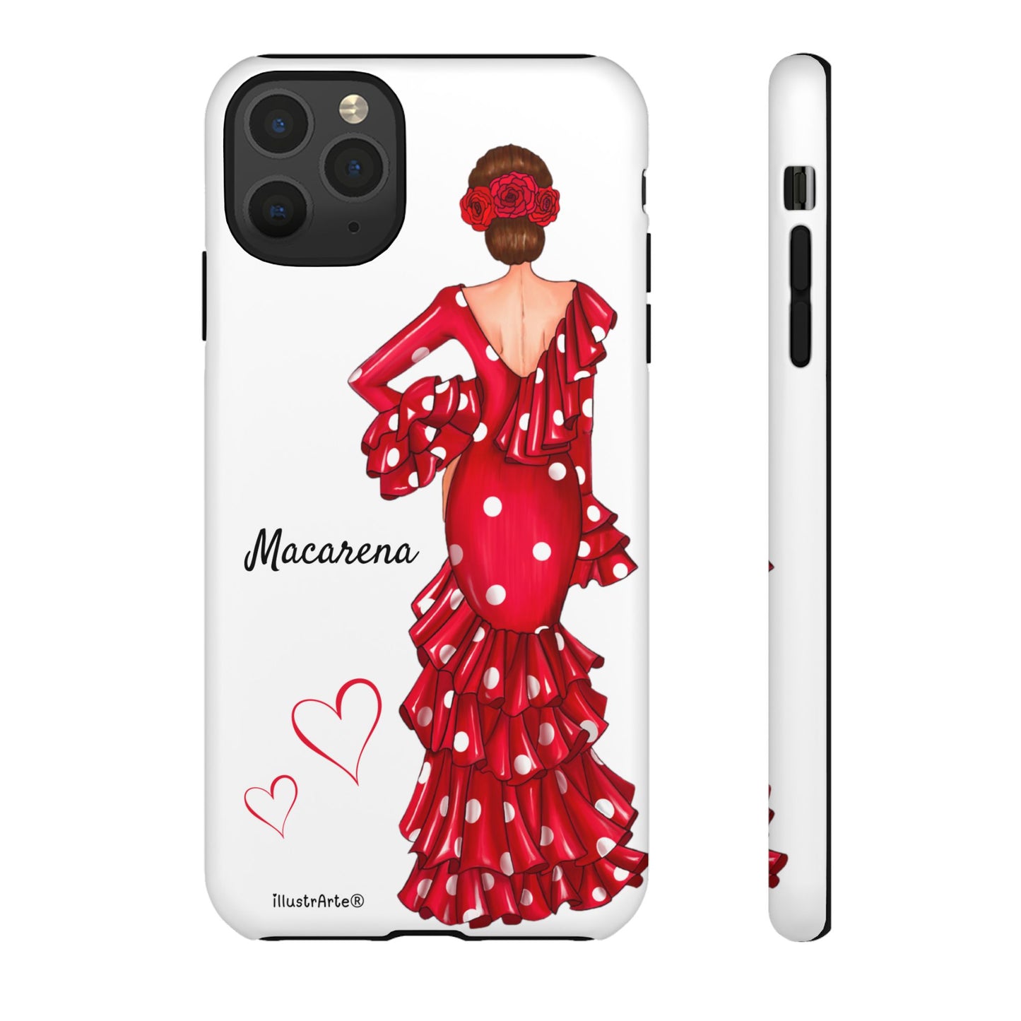 Funda de teléfono personalizada Macarena Blanco – para iPhone, Samsung, Pixel