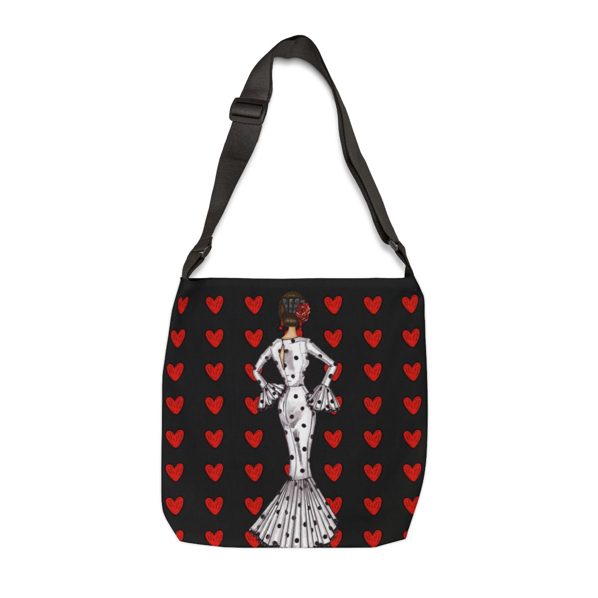 Customizable Adjustable Handles Bag - Veronica Model with Hearts