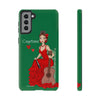 Funda de teléfono personalizable Cayetana fondo verde – para iPhone, Samsung, Pixel