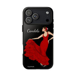 Personalised phone case flamenco dancer Candela for iPhone 17 Pro Max, gloss finish – illustrArte