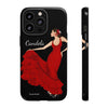 Funda de teléfono personalizable Candela fondo negro– iPhone, Samsung, Pixel