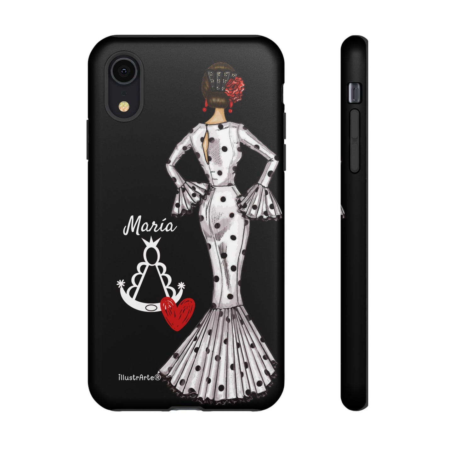 Funda de teléfono personalizable María blanco Virgen del Rocío – para iPhone, Samsung, Pixel