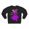 Sudadera Personalizable  - Flamenca Marisa, fondo negro - Arte, color y comodidad en una sola prenda