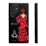 Personalised phone case flamenco dancer Macarena, with a little Virgin Mary for Samsung Galaxy S22 Ultra, gloss finish – illustrArte