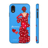 Funda de teléfono personalizable Macarena azul – para iPhone, Samsung, Pixel