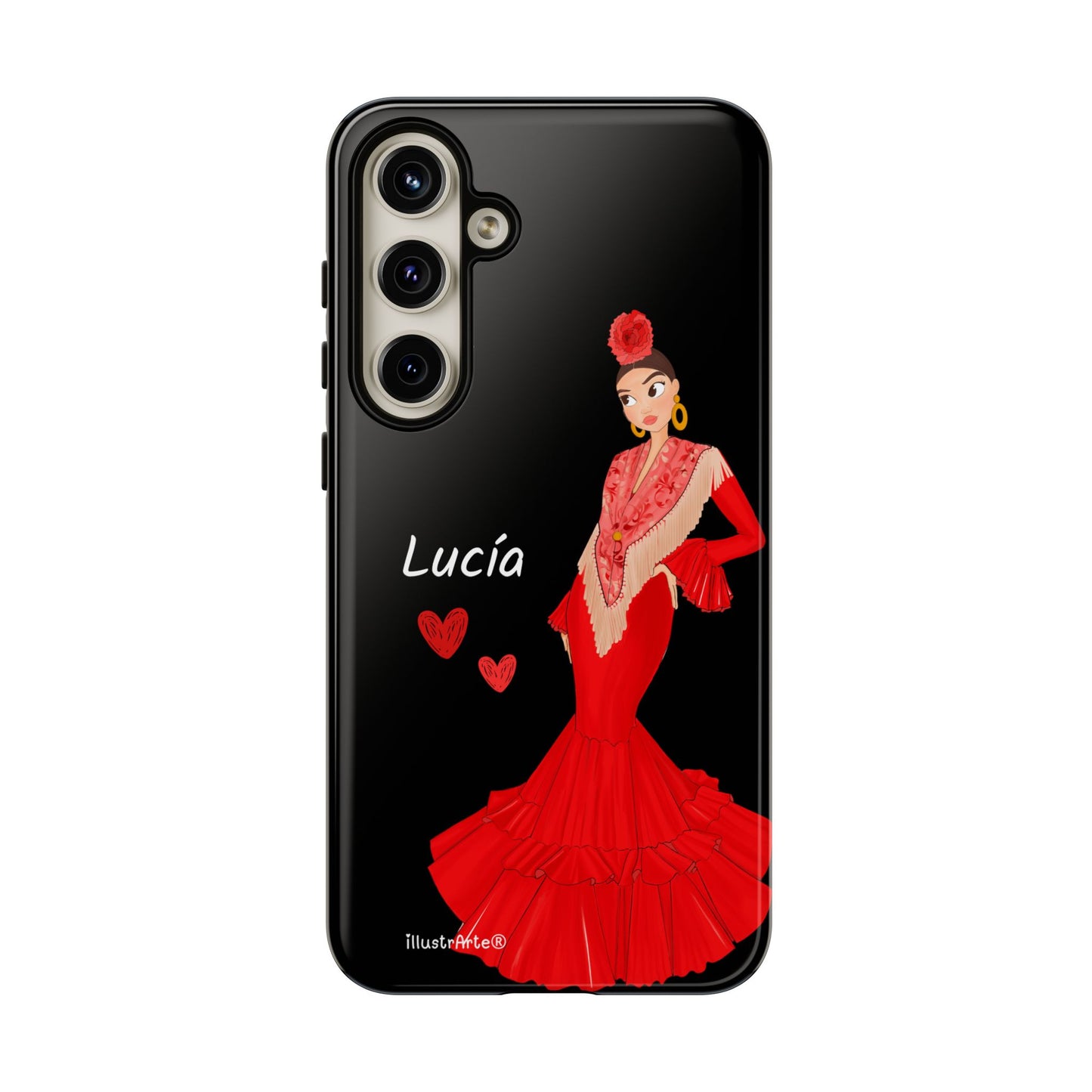 Funda de teléfono personalizable con nombre/bandera/Virgen - Modelo Lucía  Para iPhone, Samsung Y Google Pixel