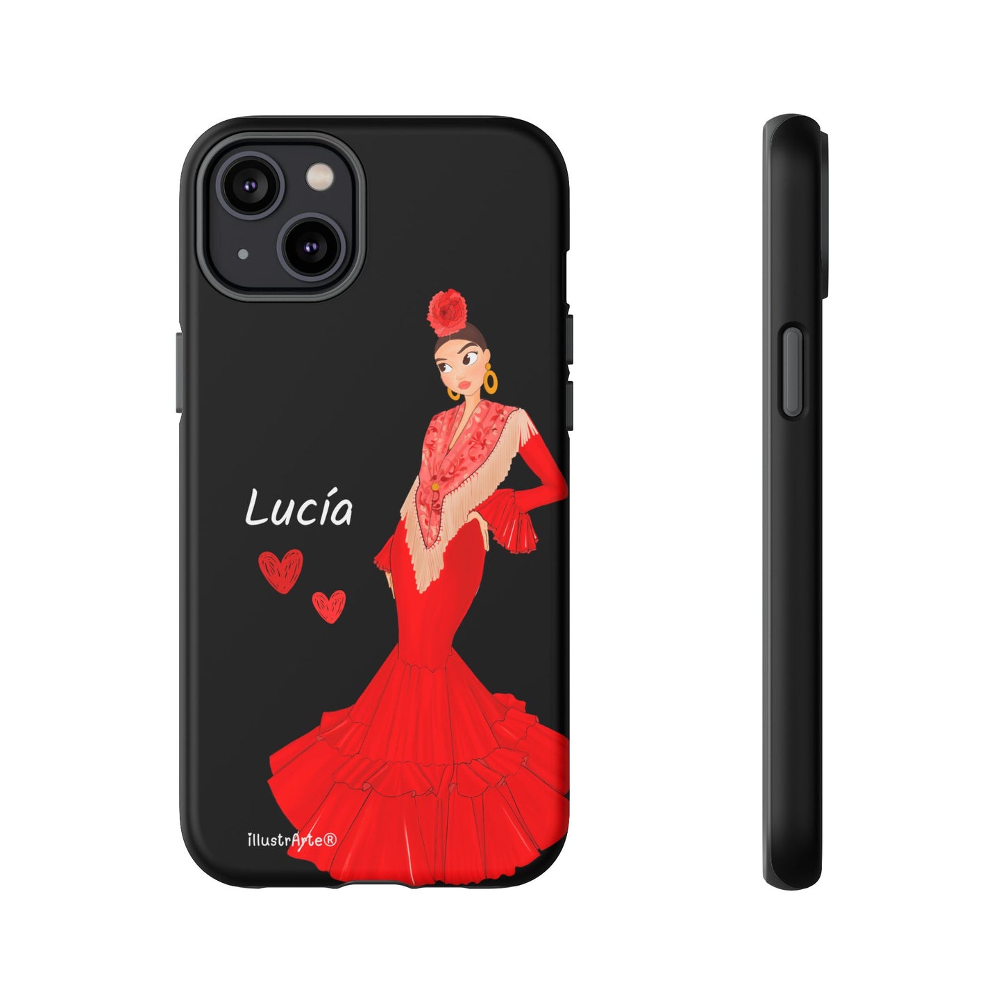 Funda de teléfono personalizable con nombre/bandera/Virgen - Modelo Lucía  Para iPhone, Samsung Y Google Pixel