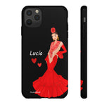 Personalised phone case flamenco dancer Lucía for iPhone 11 Pro Max, gloss finish – illustrArte
