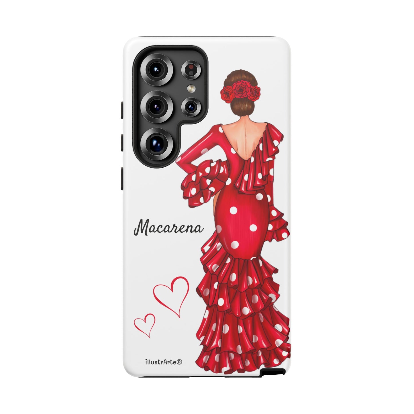 Funda de teléfono personalizada Macarena Blanco – para iPhone, Samsung, Pixel