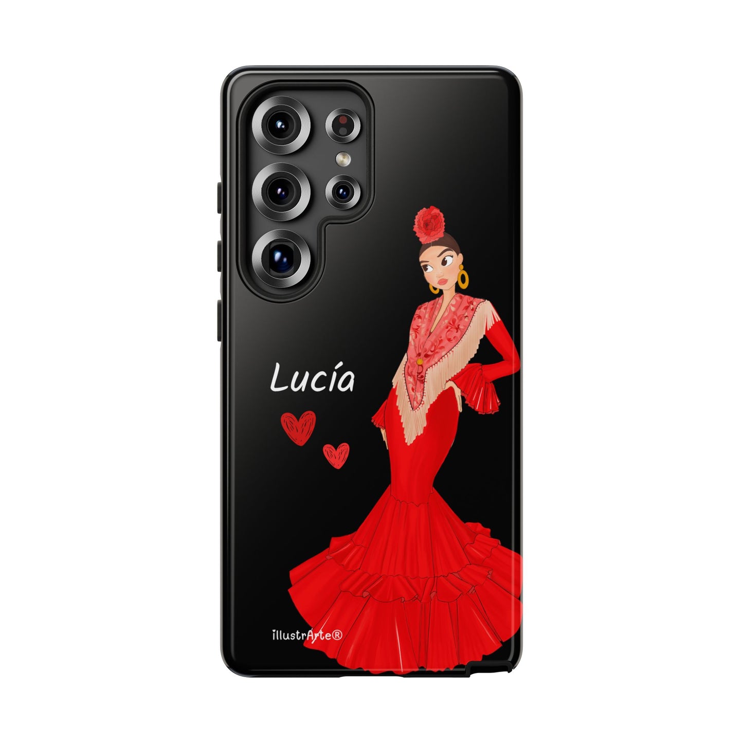 Funda de teléfono personalizable con nombre/bandera/Virgen - Modelo Lucía  Para iPhone, Samsung Y Google Pixel