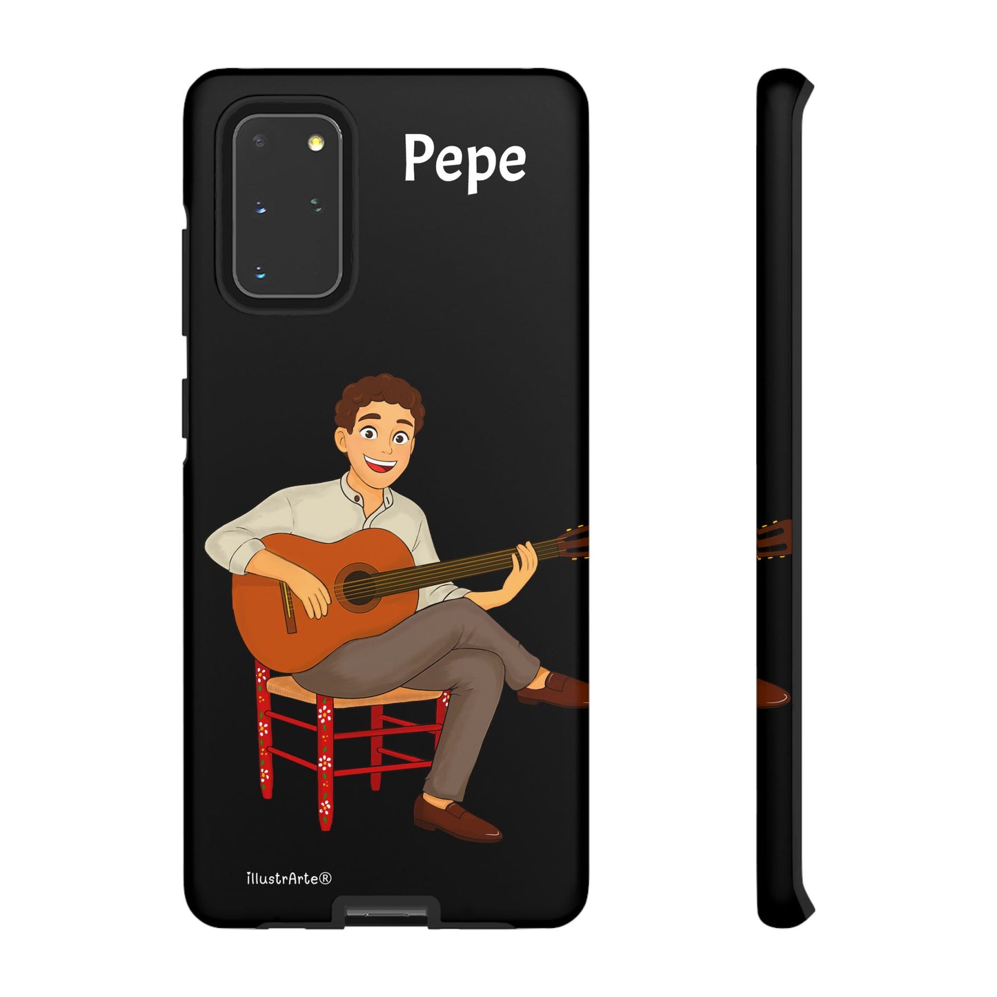 Funda de teléfono personalizada Pepe guitarrista – para iPhone, Samsung, Pixel