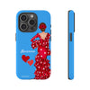Funda de teléfono personalizable Macarena azul – para iPhone, Samsung, Pixel