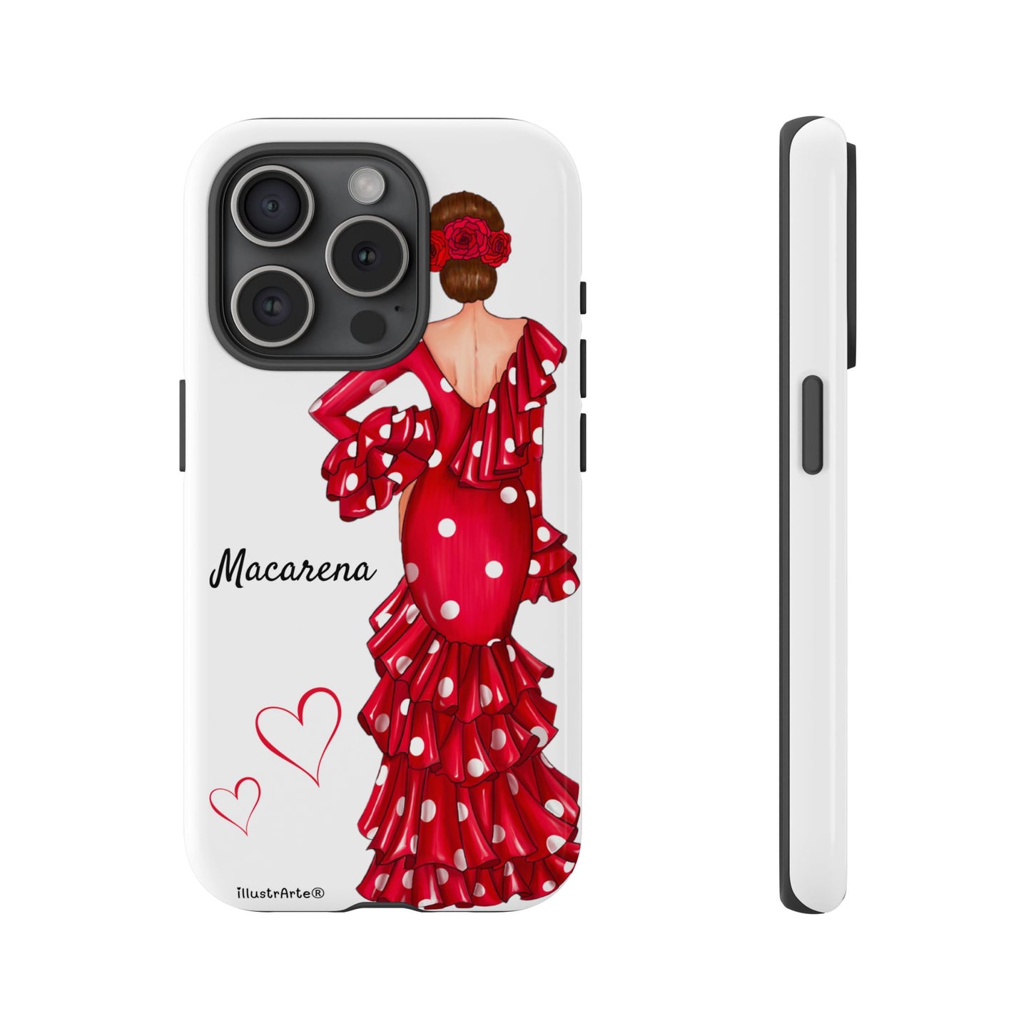 Funda de teléfono personalizada Macarena Blanco – para iPhone, Samsung, Pixel