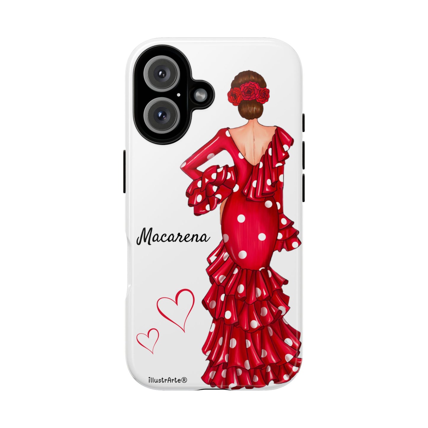 Funda de teléfono personalizada Macarena Blanco – para iPhone, Samsung, Pixel