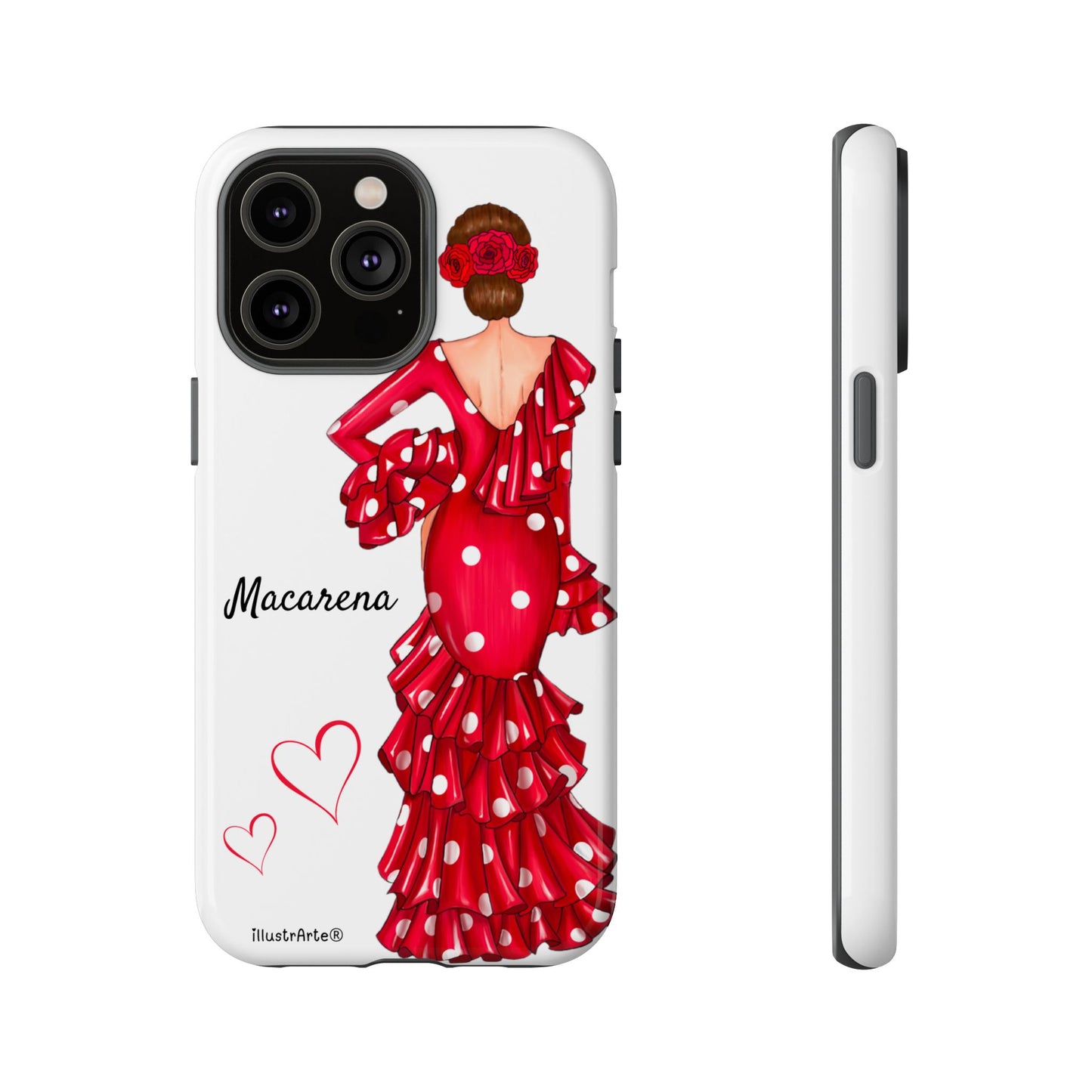 Funda de teléfono personalizada Macarena Blanco – para iPhone, Samsung, Pixel