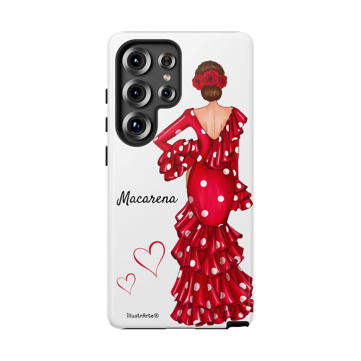 Funda de teléfono personalizada Macarena Blanco – para iPhone, Samsung, Pixel