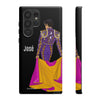 Personalized phone case featuring bullfighter José on a green background – for iPhone, Samsung, Pixel