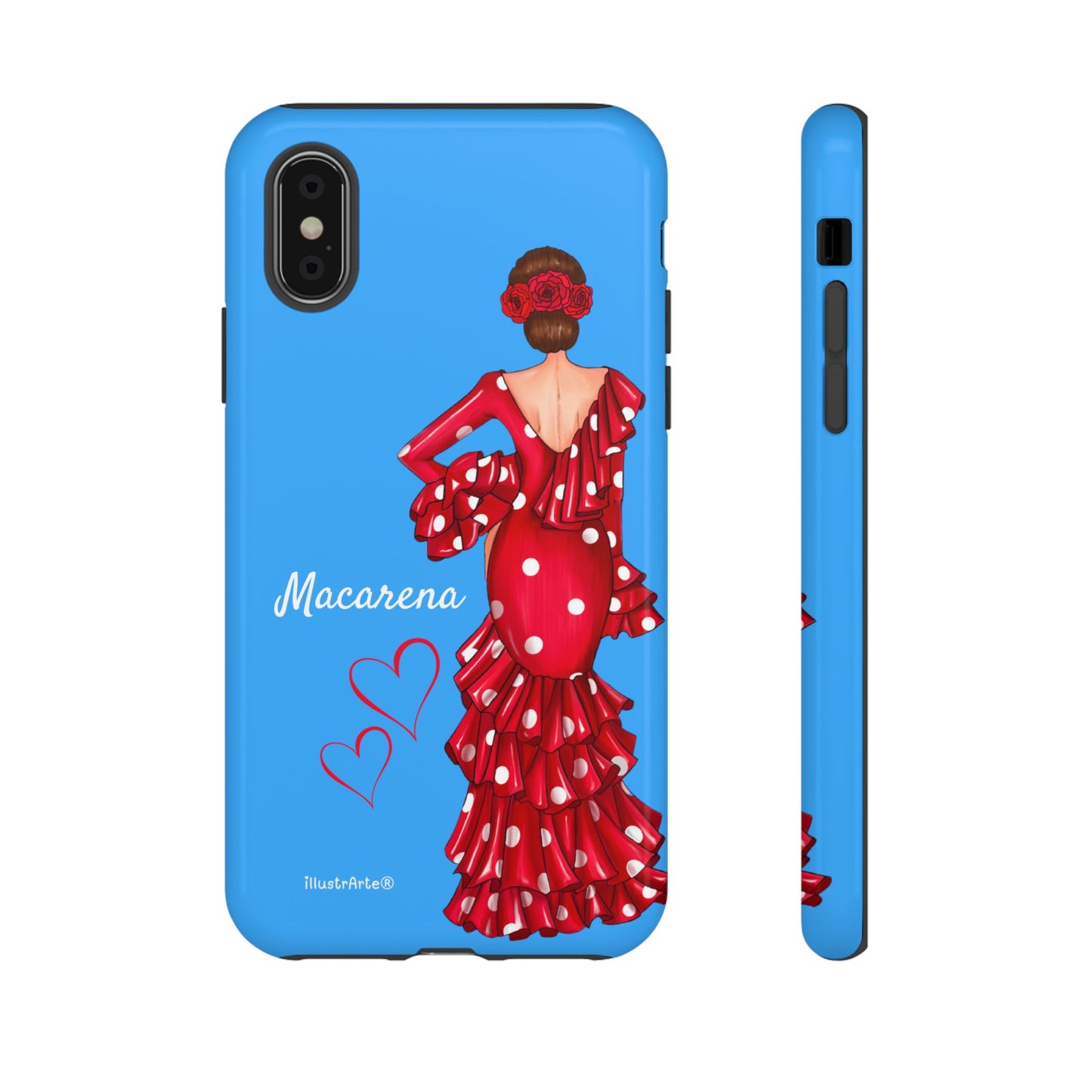 Funda de teléfono personalizada Macarena azul – para iPhone, Samsung, Pixel