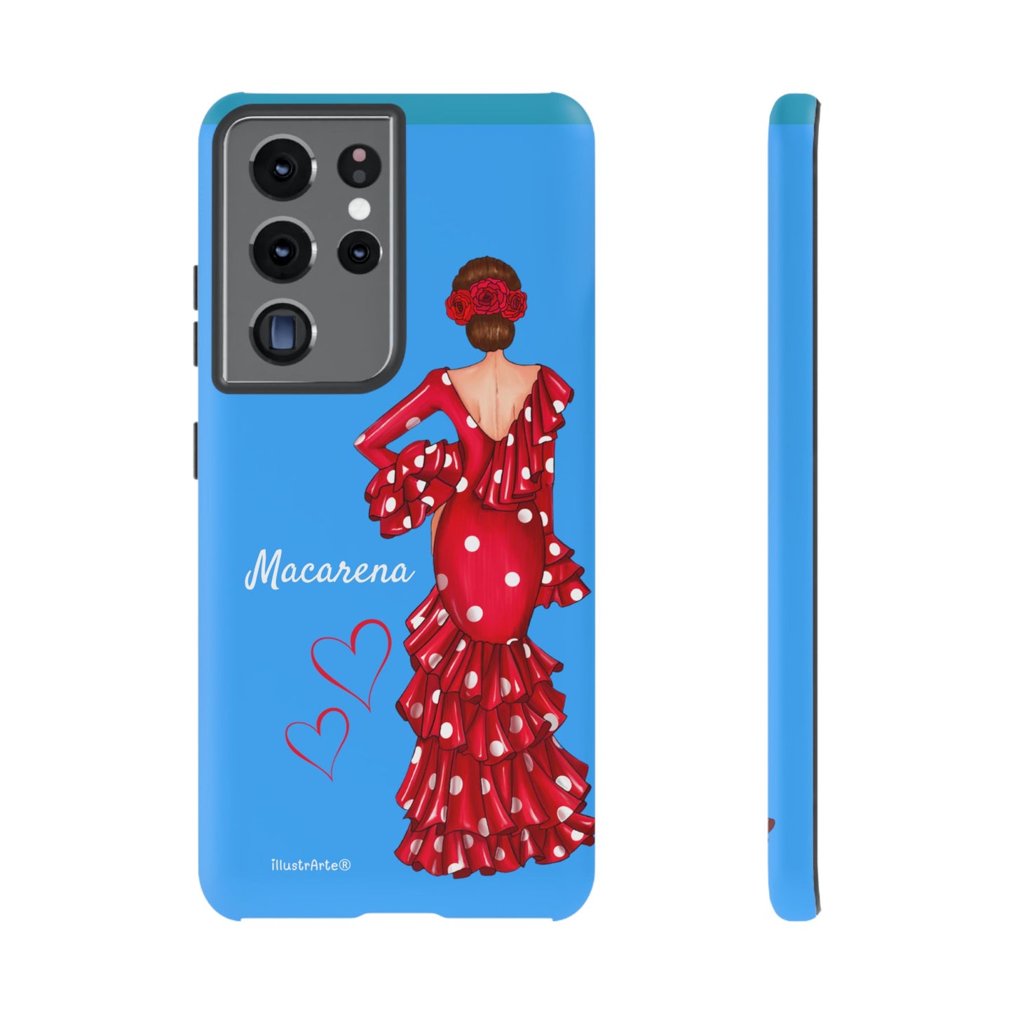 Funda de teléfono personalizada Macarena azul – para iPhone, Samsung, Pixel
