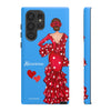 Funda de teléfono personalizable Macarena azul – para iPhone, Samsung, Pixel