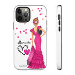Personalised phone case flamenco dancer Manuela for iPhone 12 Pro, gloss finish – illustrArte