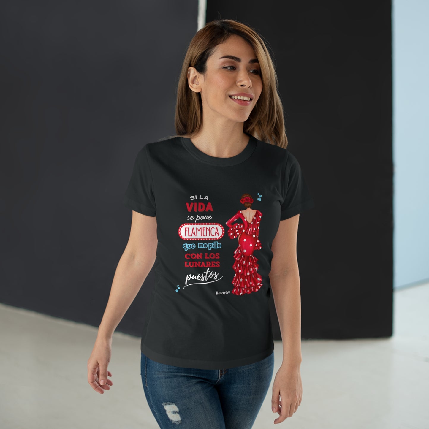 Camiseta Personalizável - Flamenco Modelo Lucía