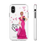Personalised phone case flamenco dancer Manuela for iPhone XS, gloss finish – illustrArte