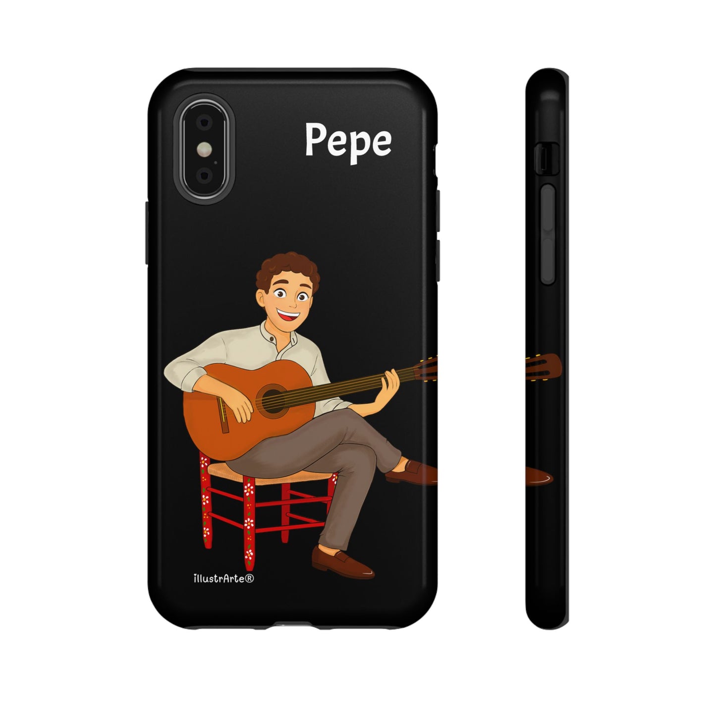Funda de teléfono personalizada Pepe guitarrista – para iPhone, Samsung, Pixel