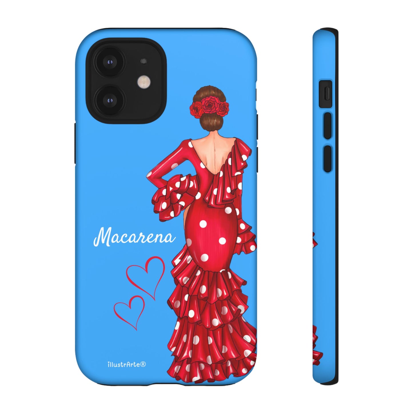 Funda de teléfono personalizada Macarena azul – para iPhone, Samsung, Pixel