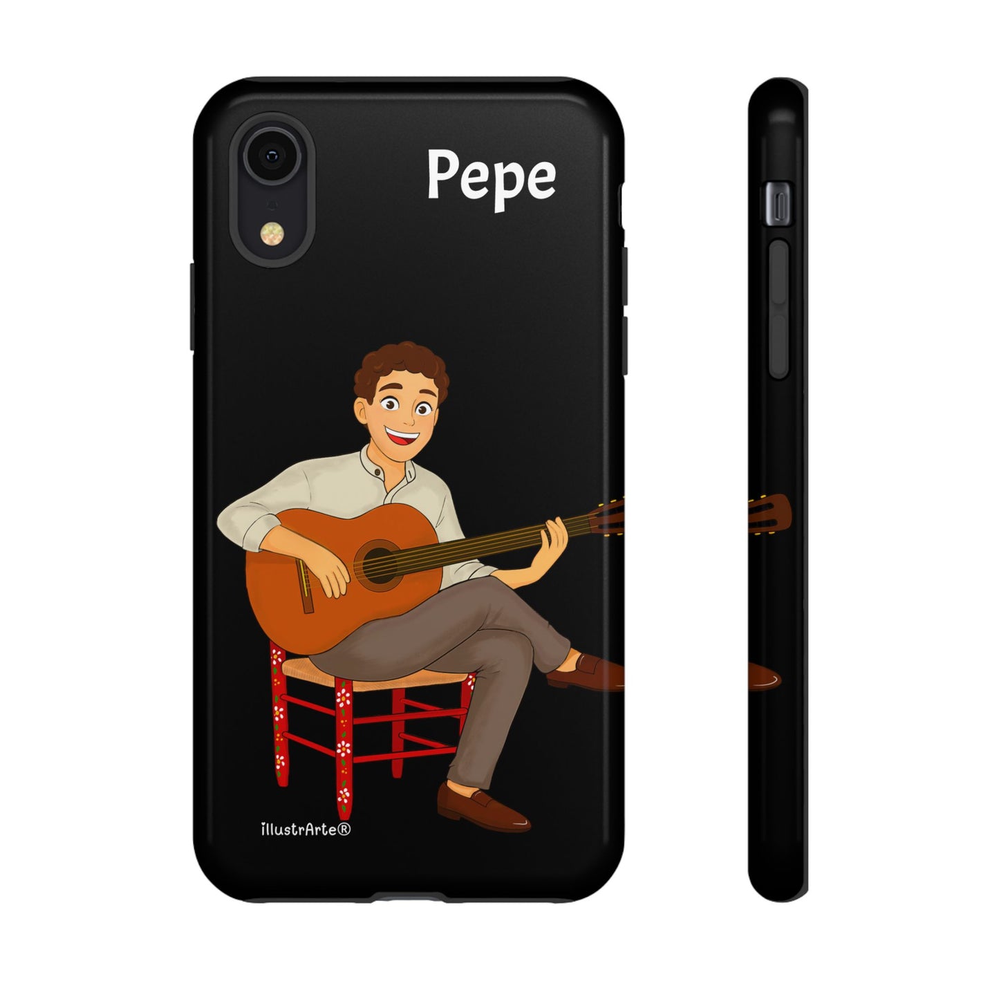 Funda de teléfono personalizada Pepe guitarrista – para iPhone, Samsung, Pixel