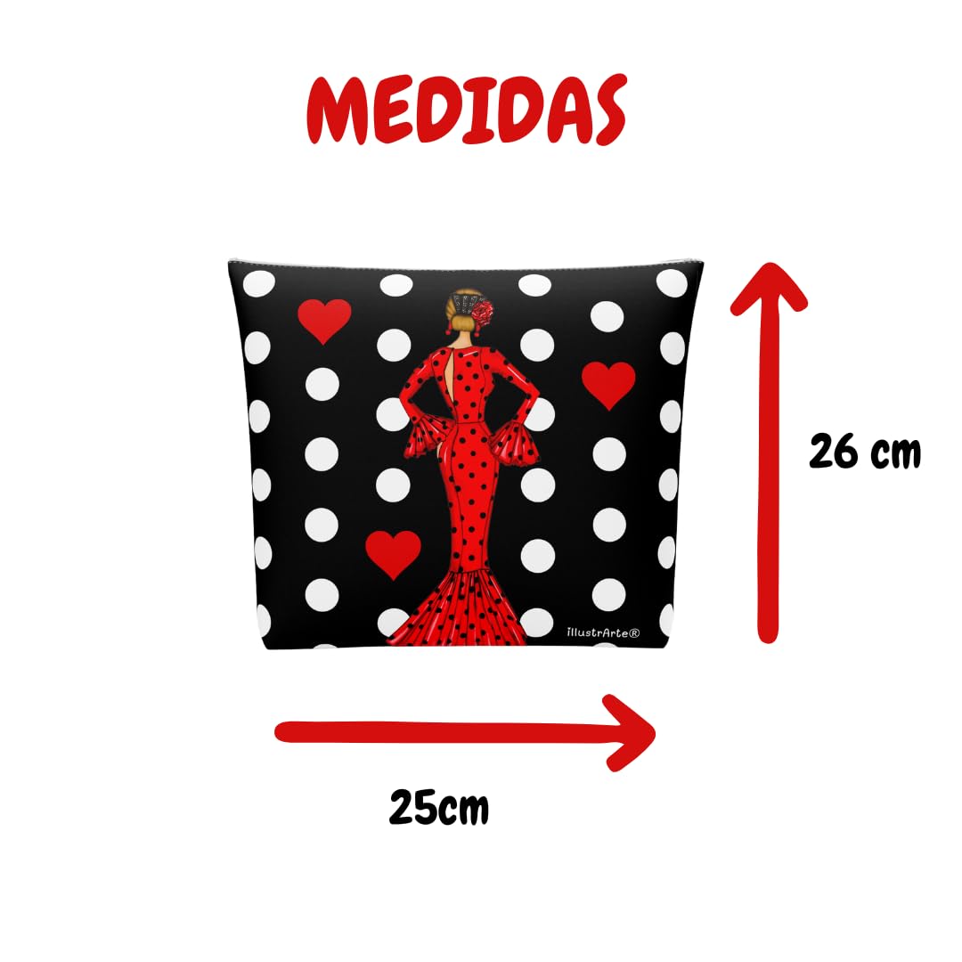 Neceser Sevilla flamenca María Rojo fondo negro 3