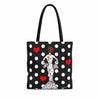 Bolsa tote Málaga flamenca María Blanco fondo negro con lunares 1
