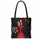 Bolsa tote Málaga flamenca Pepa con corazones 1