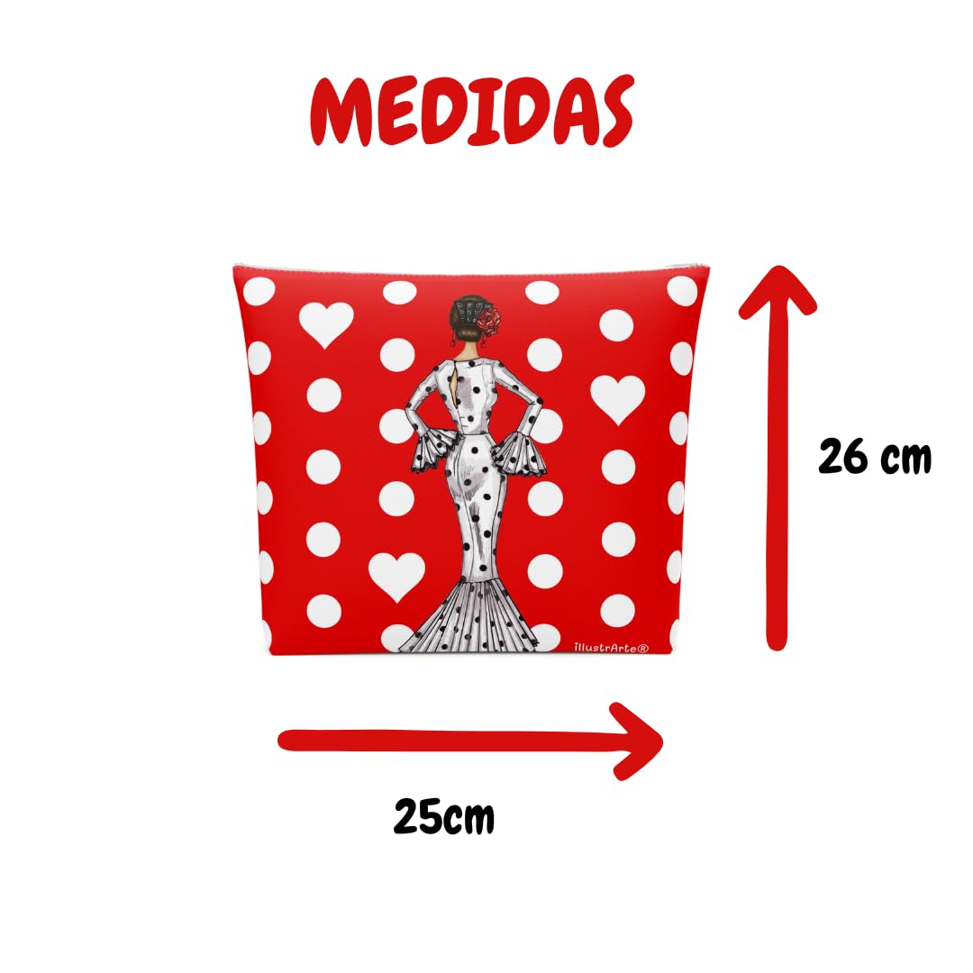 Neceser Sevilla flamenca María Blanco fondo rojo 3