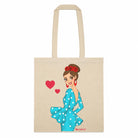 Bolsa tote Cádiz flamenca Paquita turquesa 1