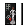 Funda de teléfono personalizada María vestido blanco – para iPhone, Samsung, Pixel