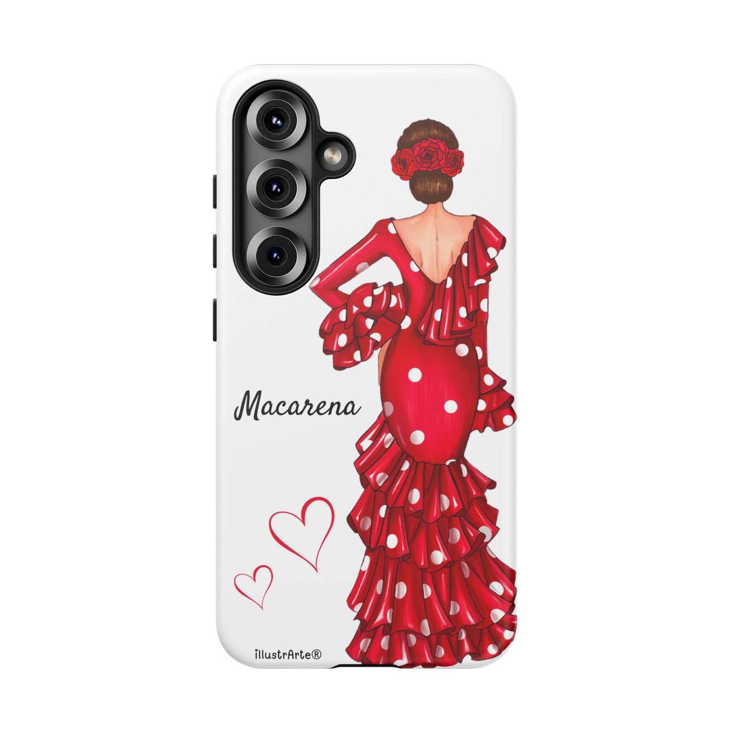 Funda de teléfono personalizada Macarena Blanco – para iPhone, Samsung, Pixel
