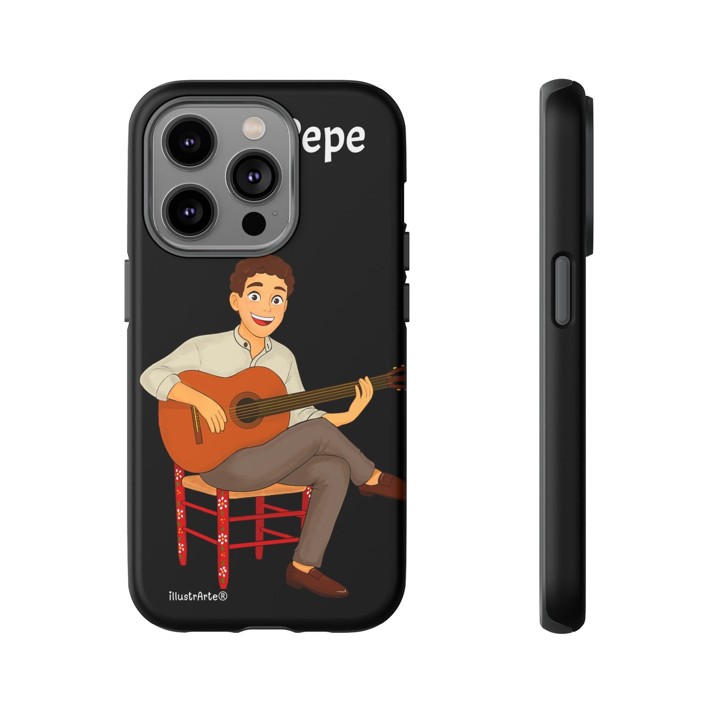 Funda de teléfono personalizada Pepe guitarrista – para iPhone, Samsung, Pixel