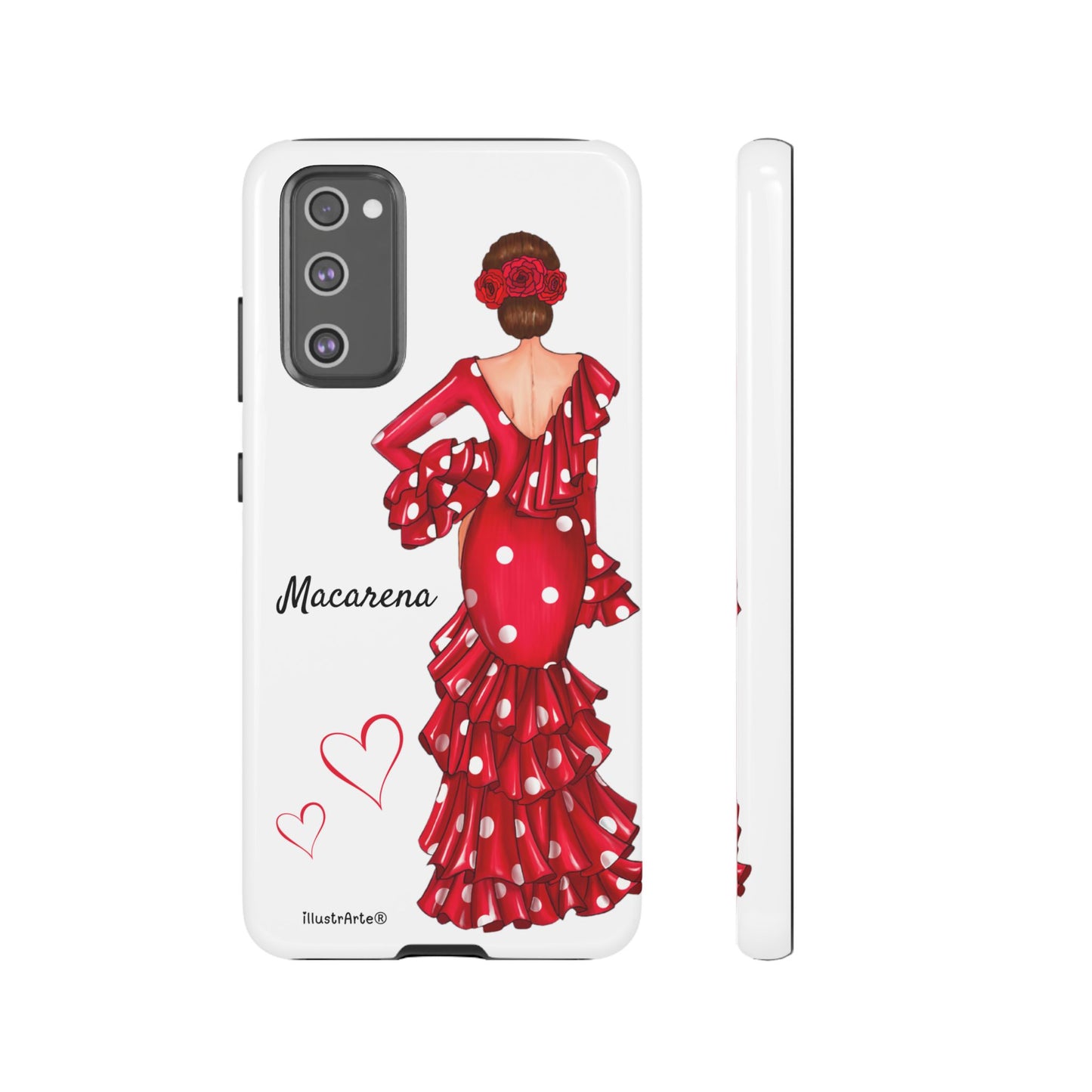 Funda de teléfono personalizada Macarena Blanco – para iPhone, Samsung, Pixel