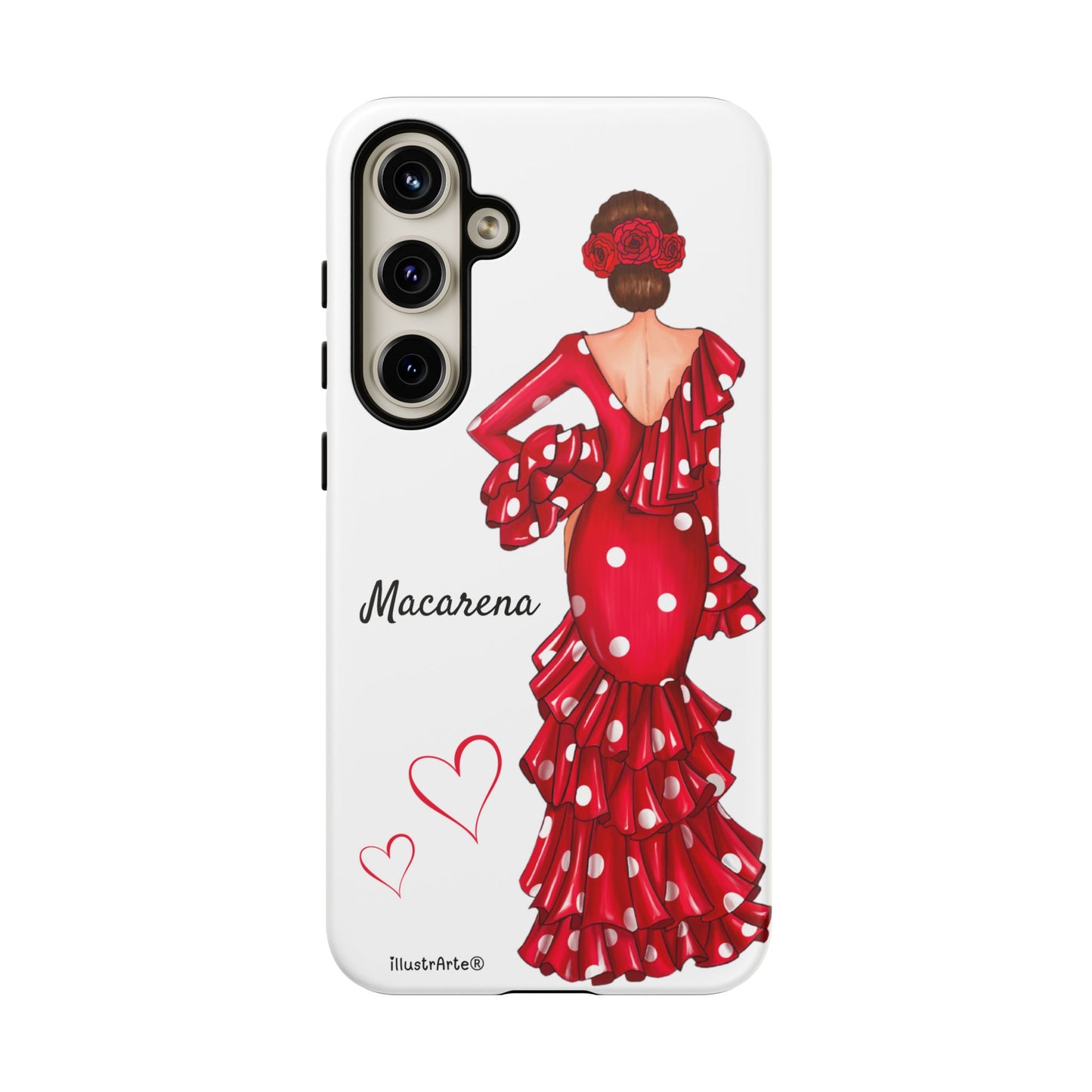 Funda de teléfono personalizada Macarena Blanco – para iPhone, Samsung, Pixel