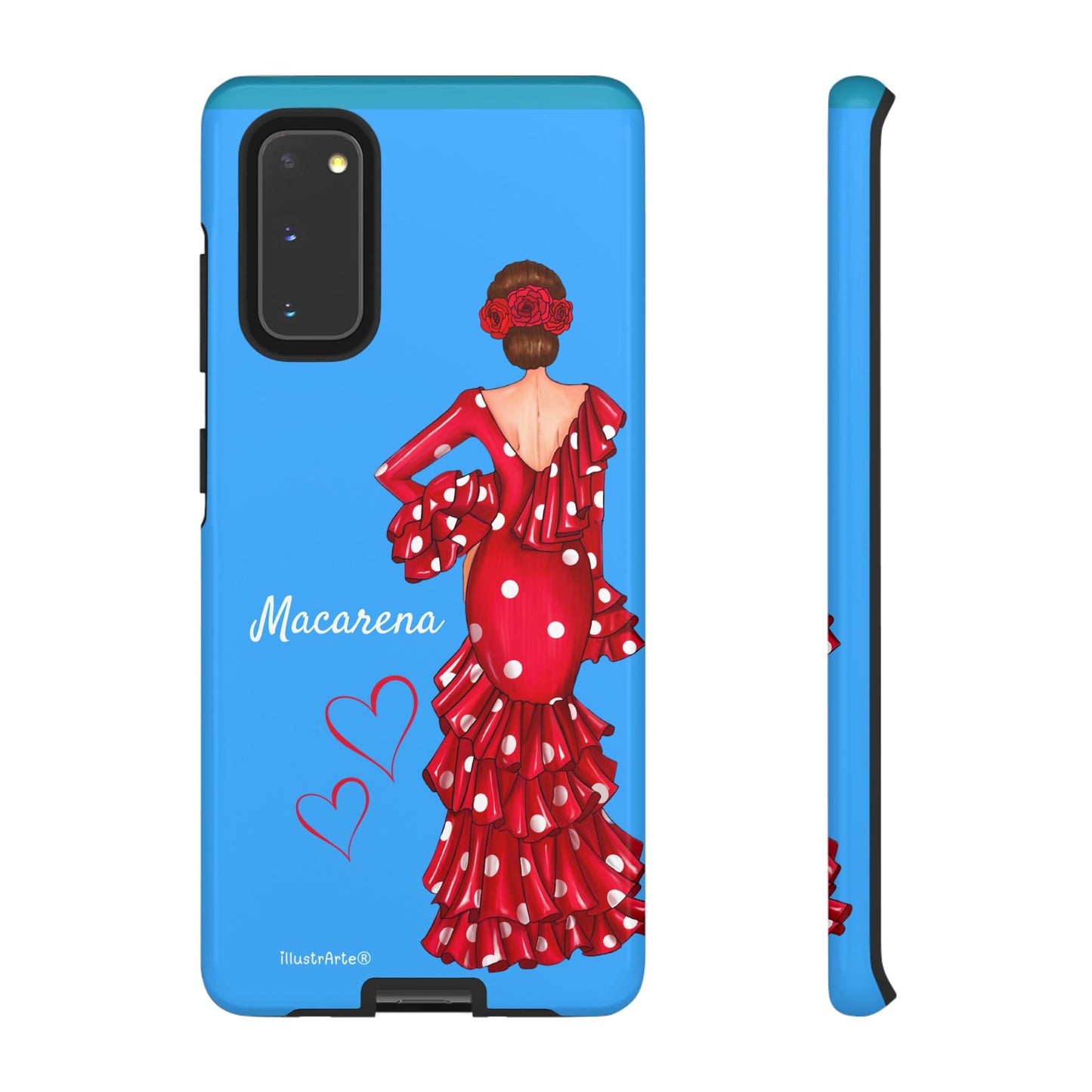 Funda de teléfono personalizada Macarena azul – para iPhone, Samsung, Pixel