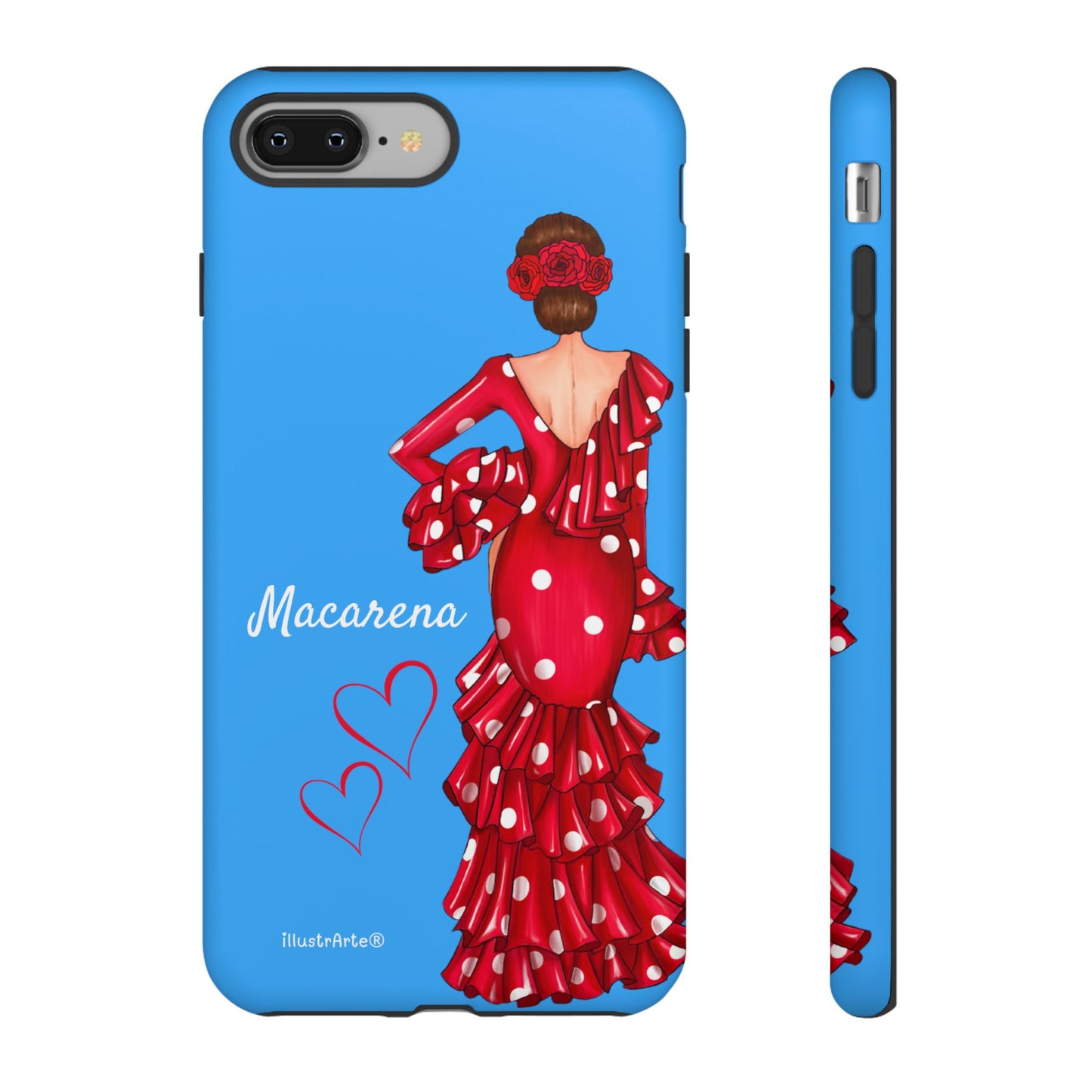 Funda de teléfono personalizada Macarena azul – para iPhone, Samsung, Pixel