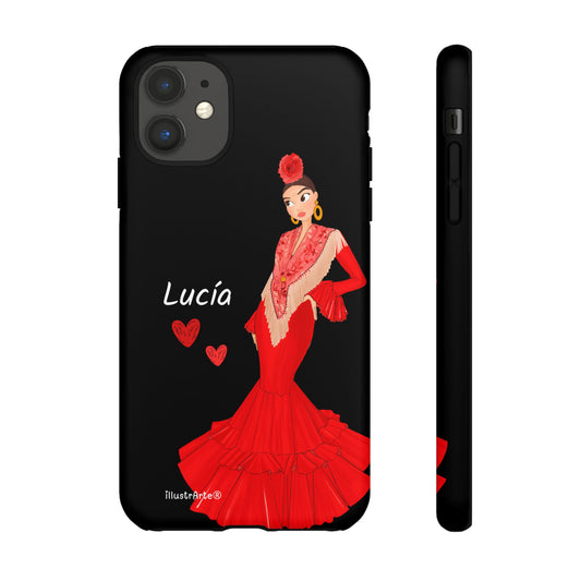 Funda de teléfono personalizable con nombre/bandera/Virgen - Modelo Lucía  Para iPhone, Samsung Y Google Pixel